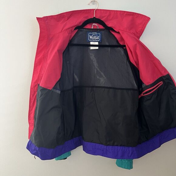 VTG 90s Woolrich Sigmet Gear Color Block Full Zip Nylon Jacket Womens Sz‎ Large - Picture 10 of 15